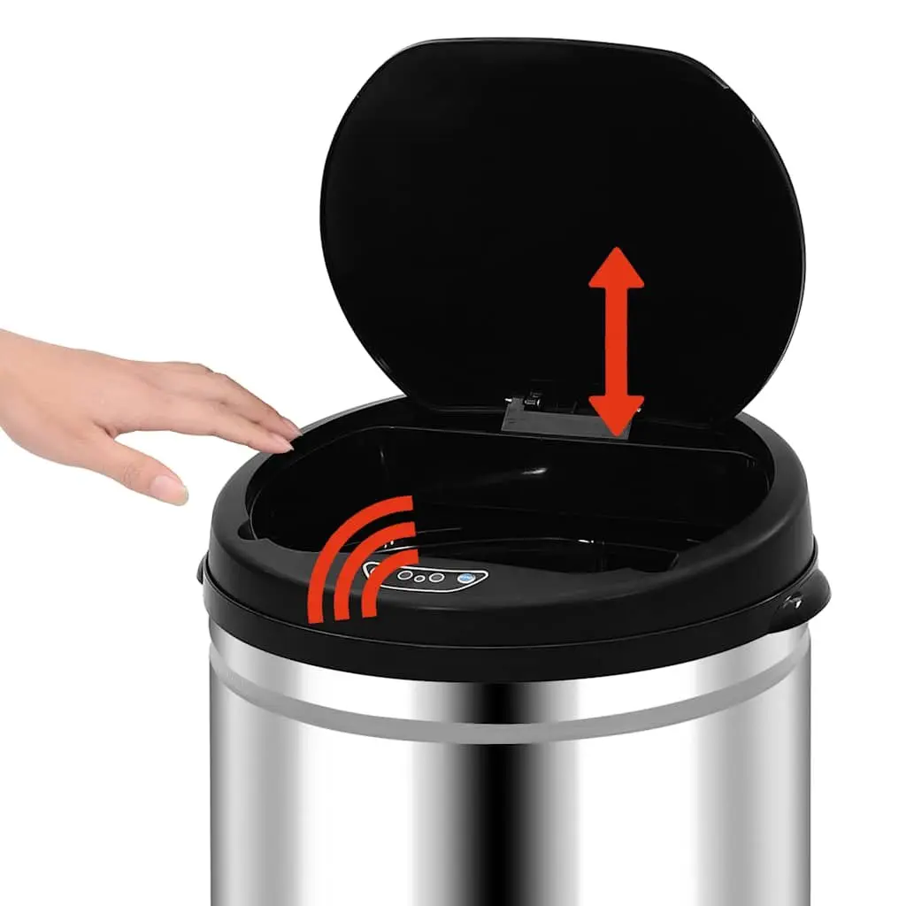 40L Silver Automatic Sensor Bin