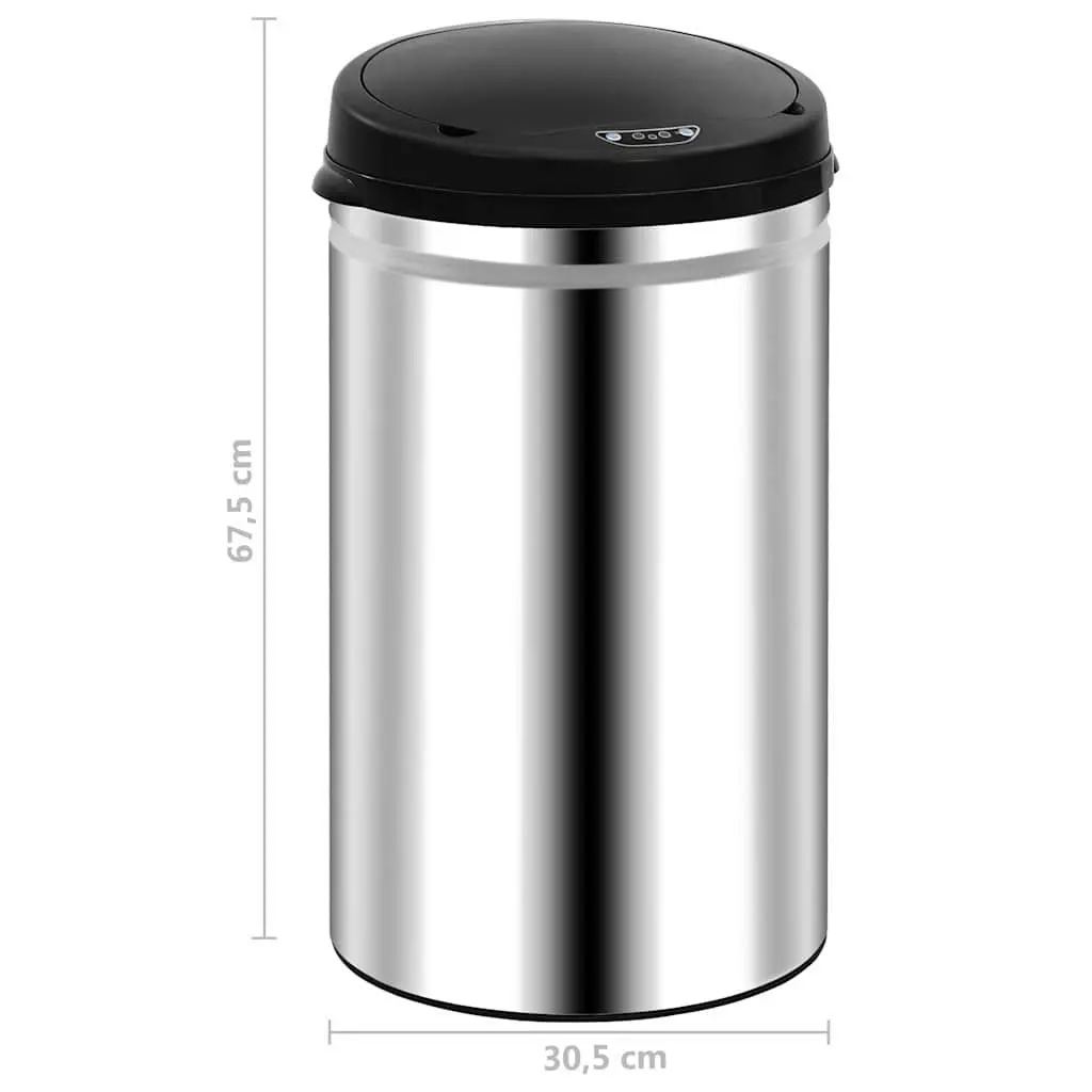 40L Silver Automatic Sensor Bin