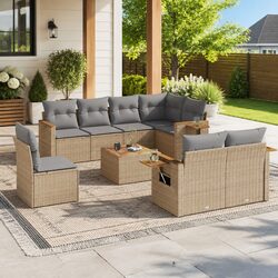 9 Piece Garden Sofa Set: Dimensions, Features, and Specs