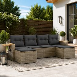 Specifications of 6-Piece Outdoor Sofa Set in Grey