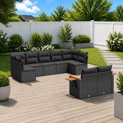 Specifications of 9-Piece Garden Sofa Set with Cushions