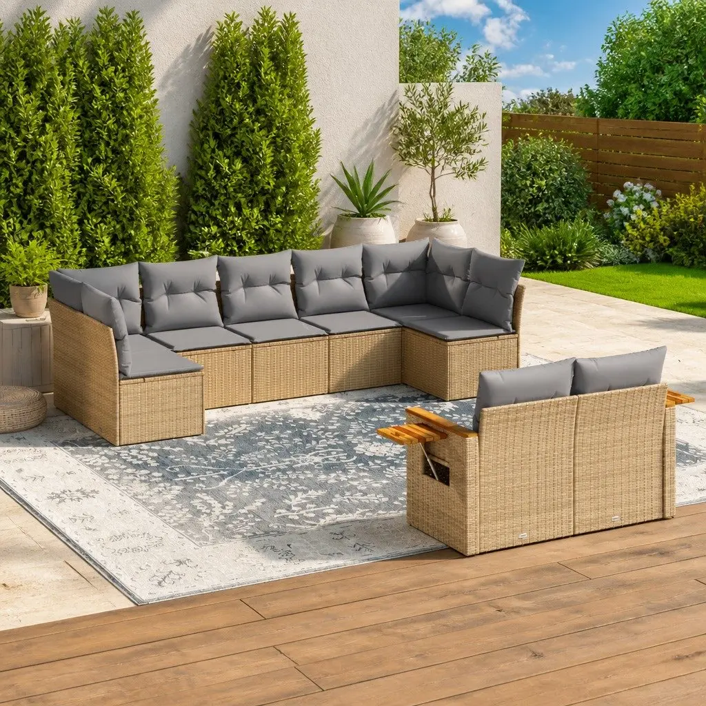 9 Piece Modular Garden Sofa Set