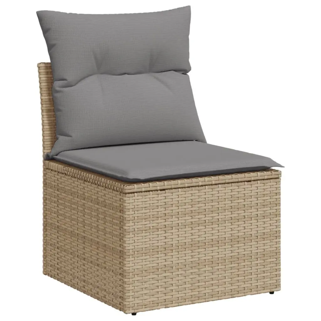 Garden Sofa Set 10 Piece Outdoor Furniture Patio Beige Rattan Modular with