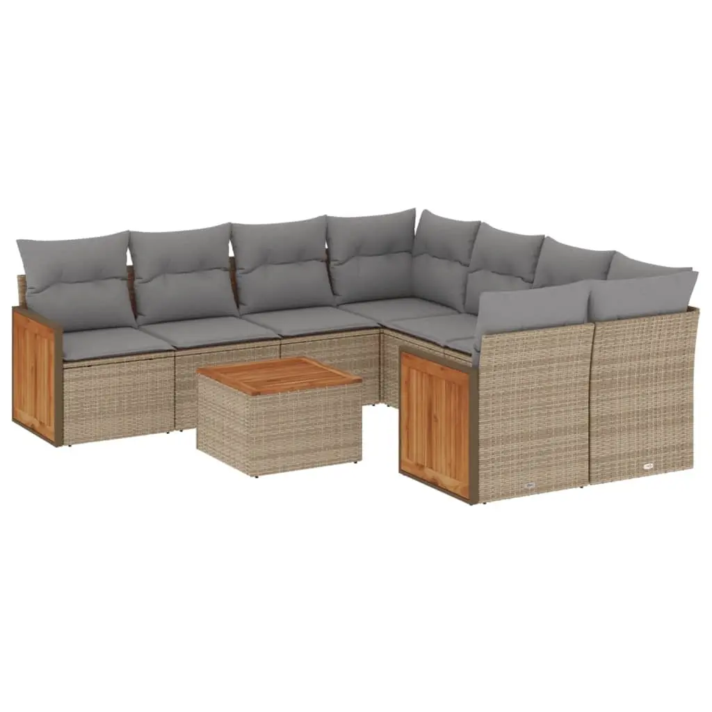 9 Piece Outdoor Garden Sofa Set