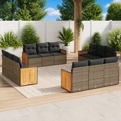 Specifications of 12-Piece Modular Grey Garden Sofa Set