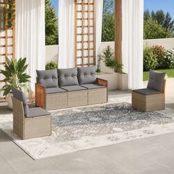5-Piece Outdoor Furniture Set - Modular Design in Beige
