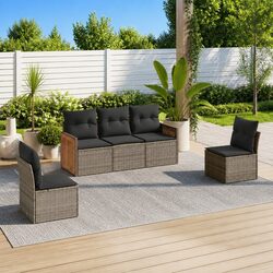 Garden Sofa Set - 5-Piece Modular Outdoor Furniture