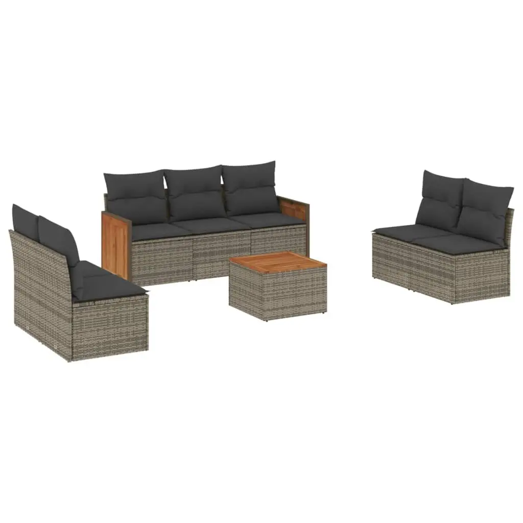 Garden Sofa Set Outdoor Furniture Patio Lounge 8 Piece Grey Modular