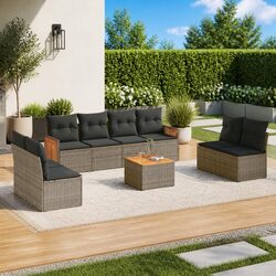 Specifications of 9 Piece Outdoor Sofa Set in Grey
