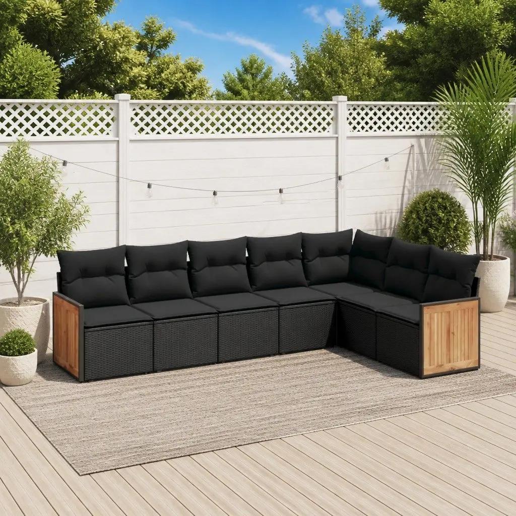 7 Piece Garden Sofa Set with Cushions