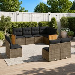 Specifications of 8-Piece Outdoor Grey Sofa Set