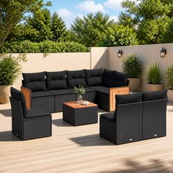 Specifications of 9-Piece Outdoor Furniture Sofa Set