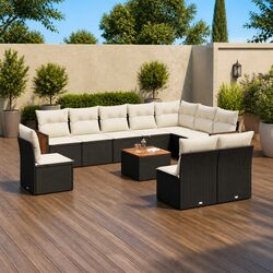 Specifications of 11-Piece Black Rattan Garden Sofa Set