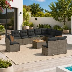 Specifications of 11-Piece Outdoor Sofa Set in Grey