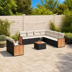 10 Piece Modular Outdoor Sofa Set with Washable Cushions