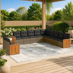 Specifications of 11-Piece Garden Sofa Set with Cushions
