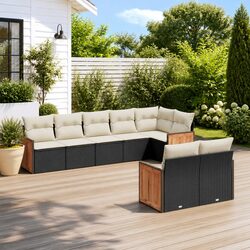 8 Piece Modular Garden Sofa Set with Cushions