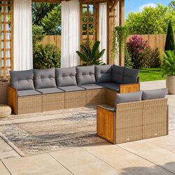 Detailed Specifications of 8-Piece Outdoor Sofa Set