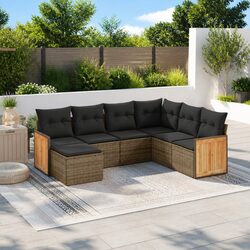 Specifications for 7 Piece Outdoor Sofa Set with Cushions
