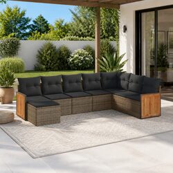 Specifications of 8 Piece Grey Rattan Garden Sofa Set