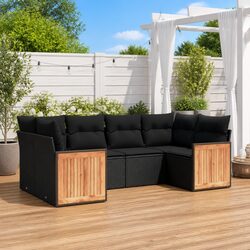6-Piece Black Outdoor Sofa Set Specifications