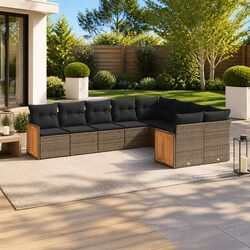 Specifications of 9-Piece Garden Sofa Set in Grey