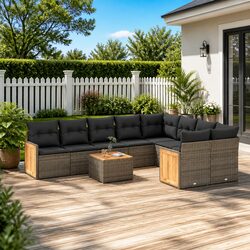 10-Piece Grey Modular Sofa Set - Specs and Materials