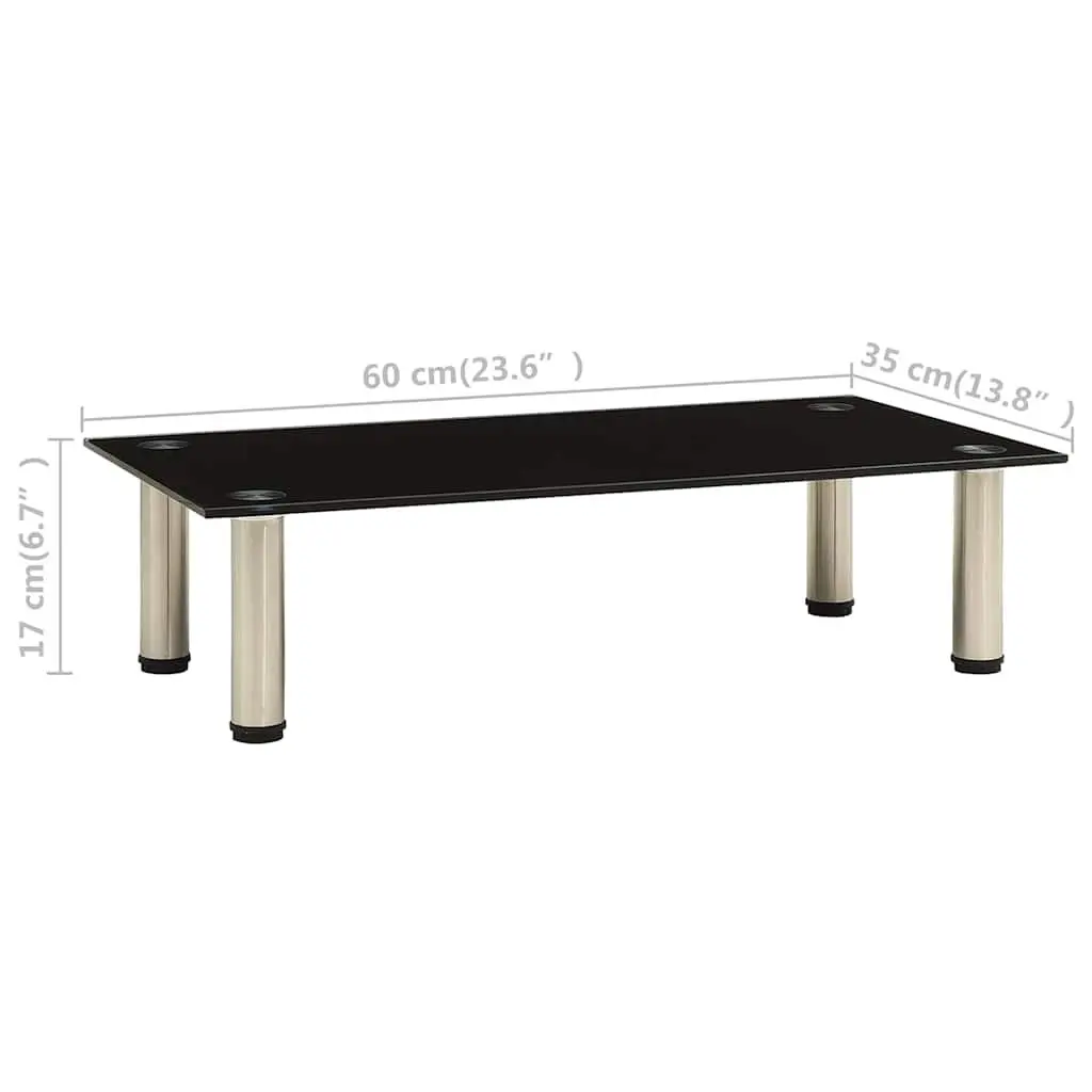 Black Tempered Glass TV Stand