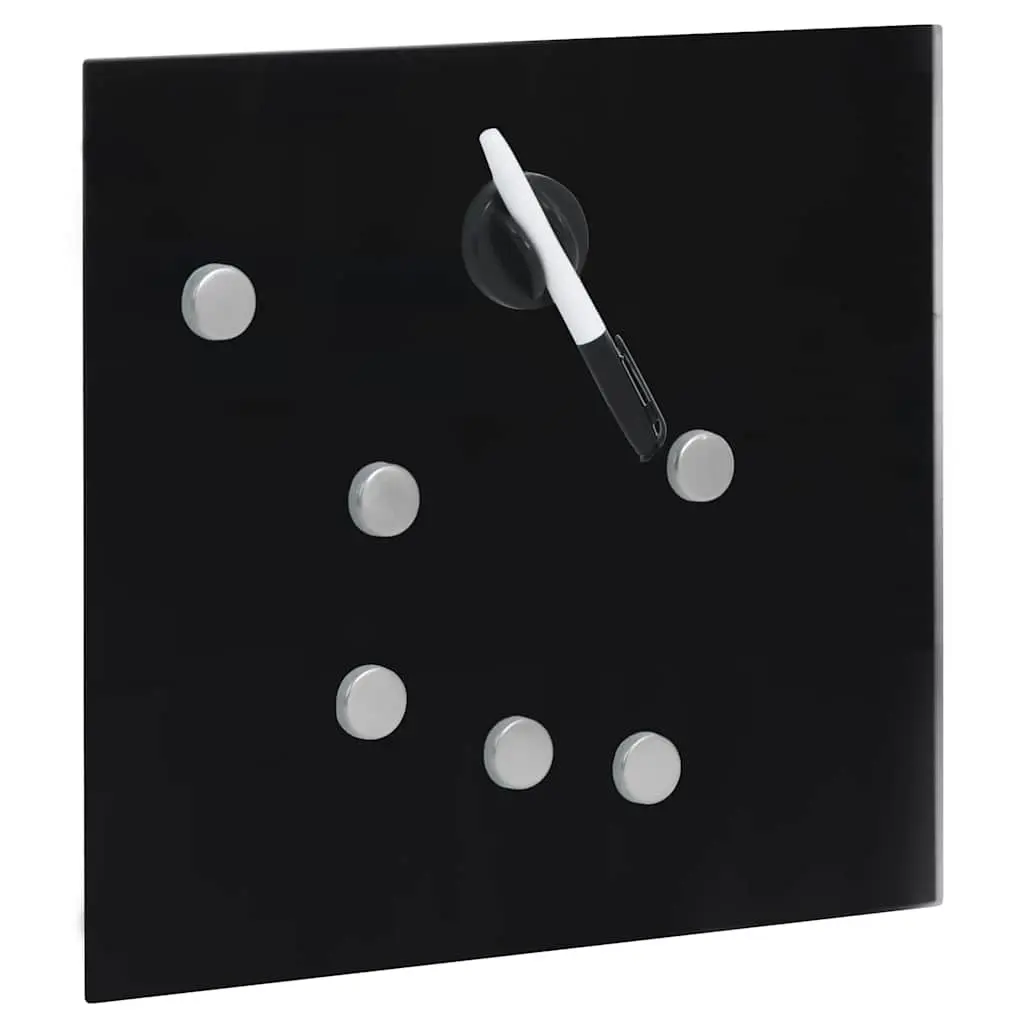 Key Box with Magnetic Board Black 35x35x4 cm Wall Mounted Lockable Cabinet