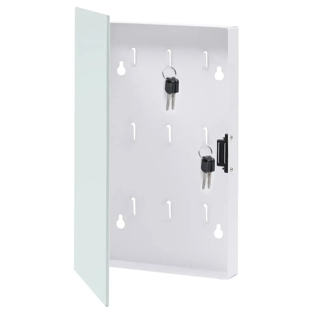 Key Box with Magnetic Board for Home Office Storage Organizer 30x20x4 cm