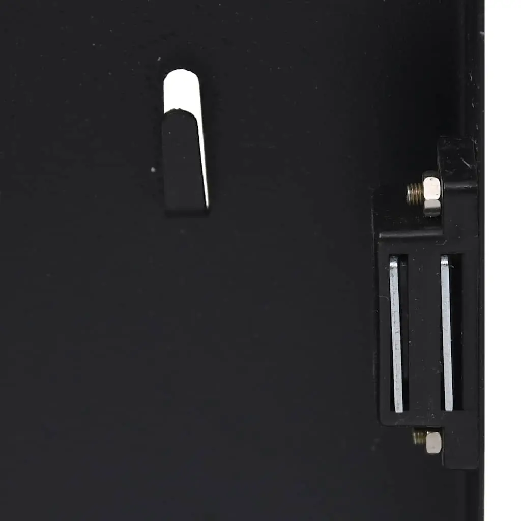 Key Box with Magnetic Board for Living Room Study Entryway Black 30x20x4 cm Wall Mounted Cabinet 12 Hooks