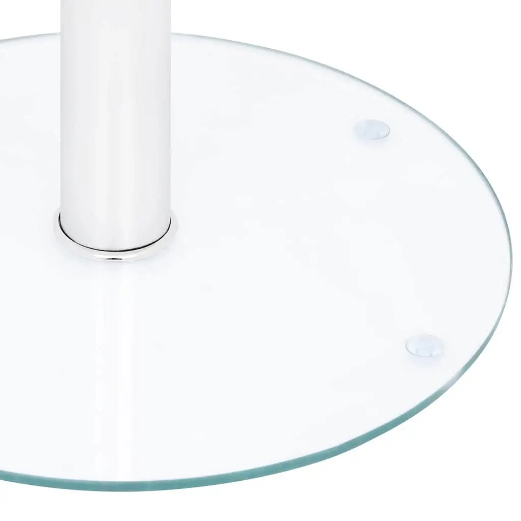 Coffee Table Transparent Tempered Glass Modern Living Room Accent Side Table