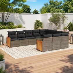 Specifications for 10 Piece Outdoor Garden Sofa Set in Grey