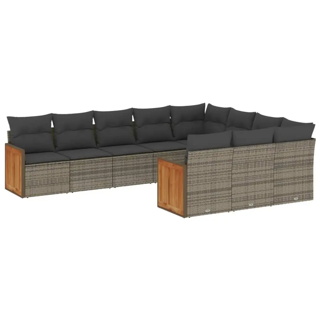 10 Piece Outdoor Garden Sofa Set in Grey