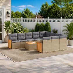 Specifications of 11 Piece Outdoor Sofa Set in Beige
