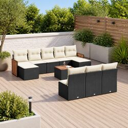 11 Piece Modular Outdoor Sofa Set with Cushions