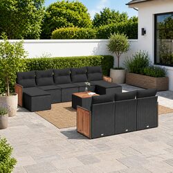 Specifications of 11-Piece Black Outdoor Sofa Set