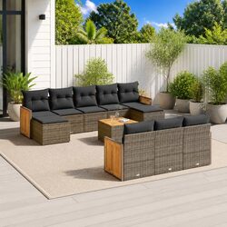 Specifications of 11 Piece Garden Sofa Set - Grey Rattan