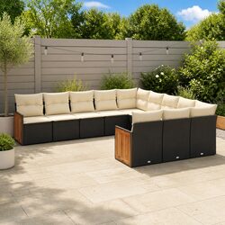 Specifications of 11 Piece Modular Black Garden Sofa Set