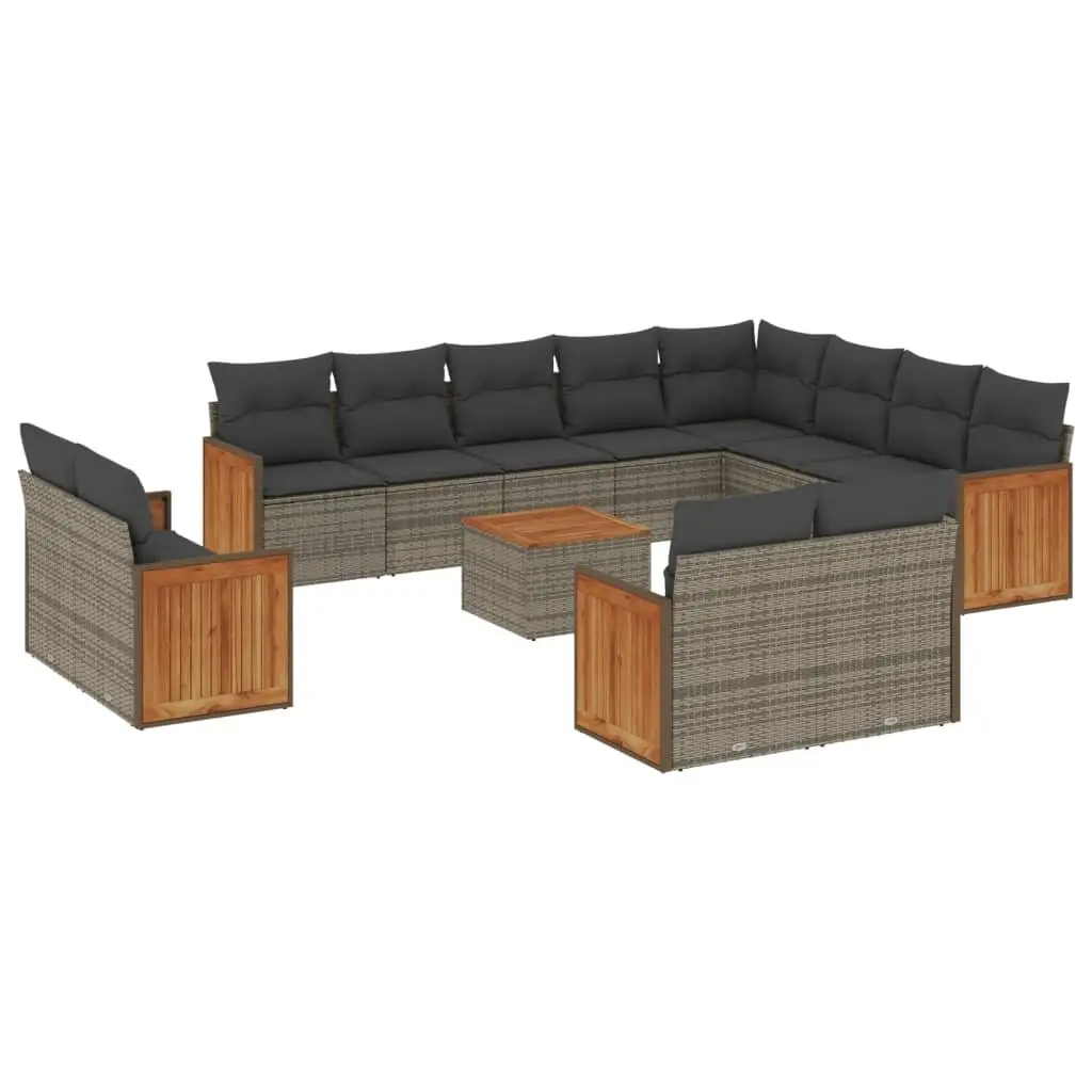 13 Piece Grey Garden Sofa Set