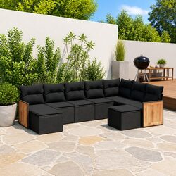 Specification-Rich 9 Piece Outdoor Sofa Set