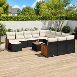 Specifications of the 13 Piece Black Garden Sofa Set