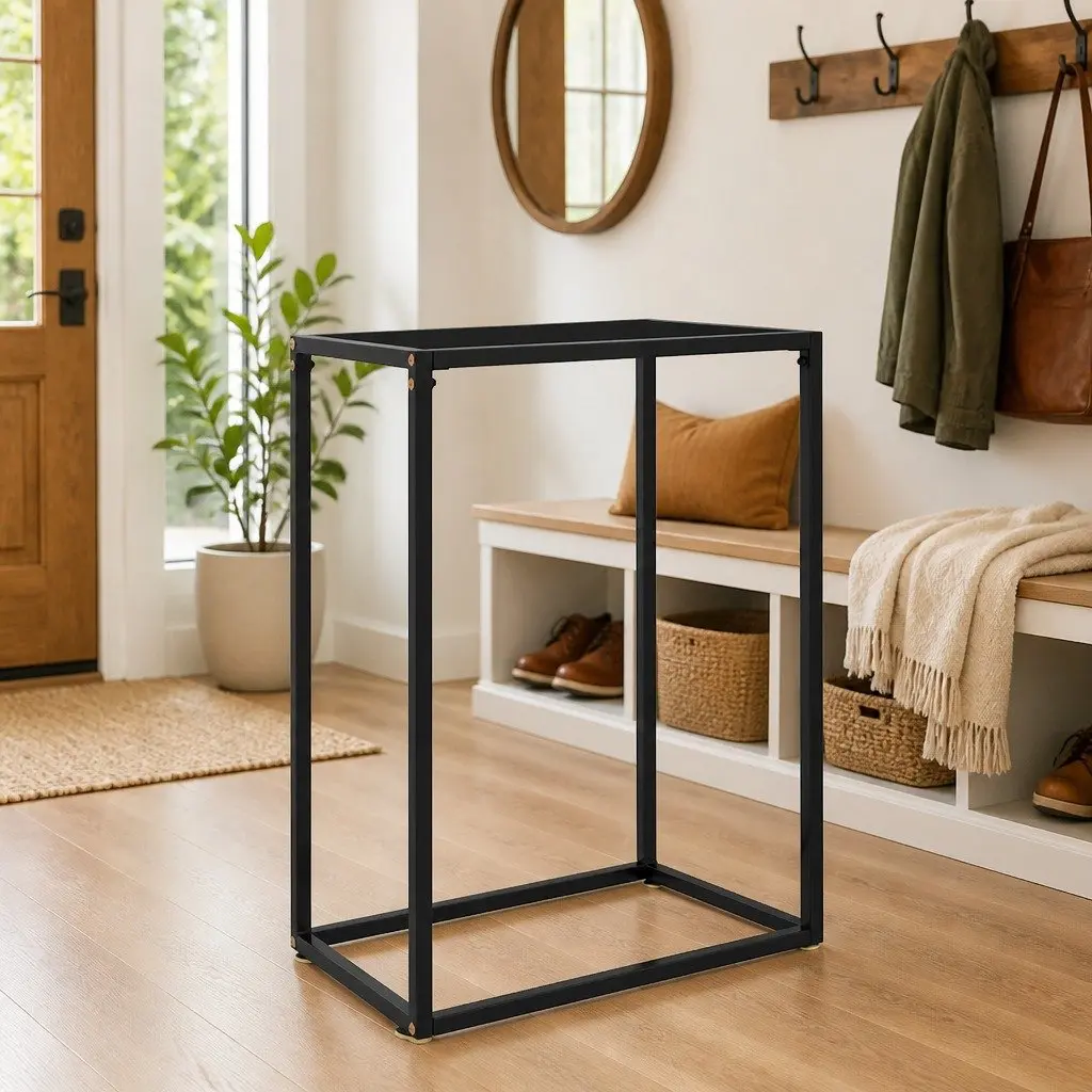 Console Table with Glass Top