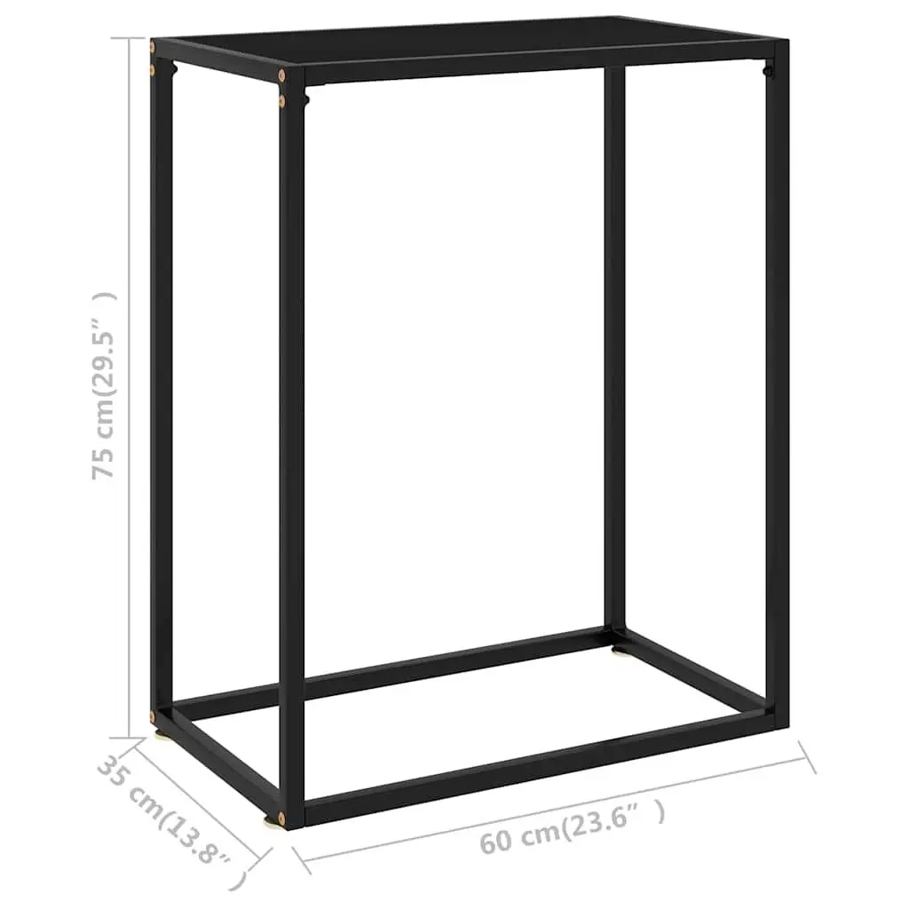 Console Table with Glass Top