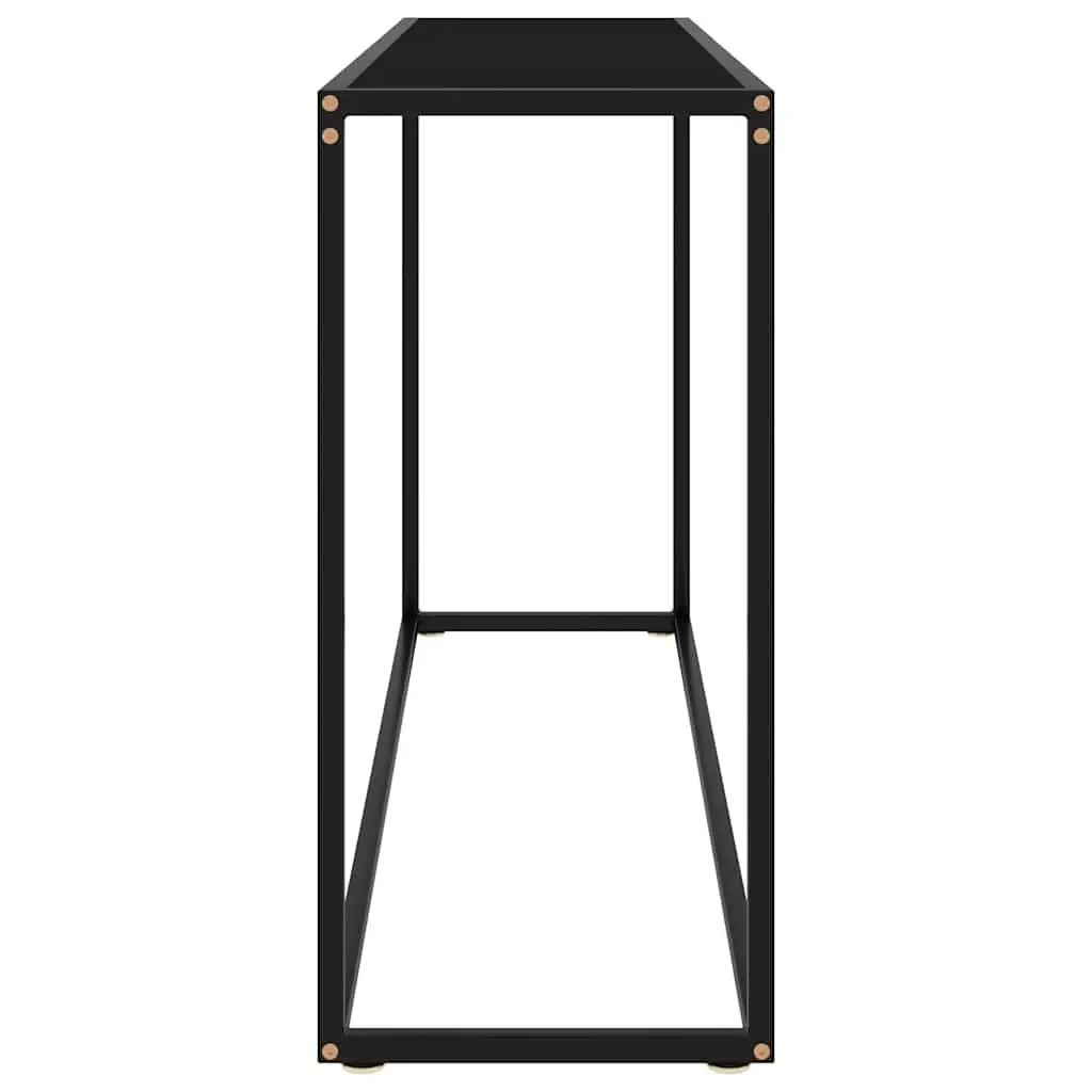 Console Table with Tempered Glass and Steel Frame