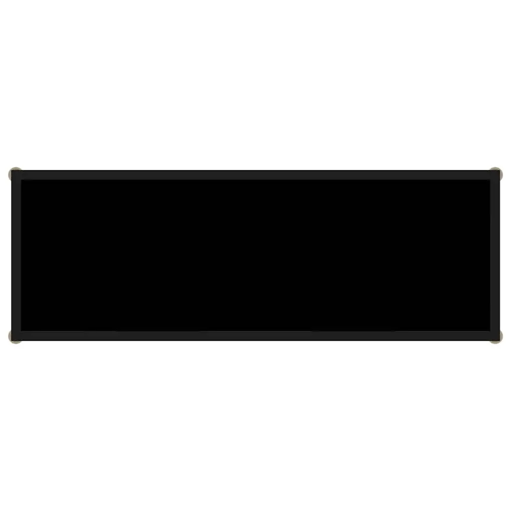 Console Table for Living Room Black Tempered Glass 100 cm x 35 cm x 75 cm
