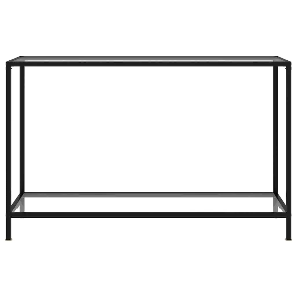 Console Table Tempered Glass Transparent End Table Side Shelf Storage
