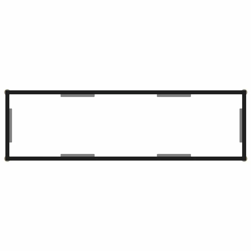 Console Table Tempered Glass Transparent End Table Side Shelf Storage