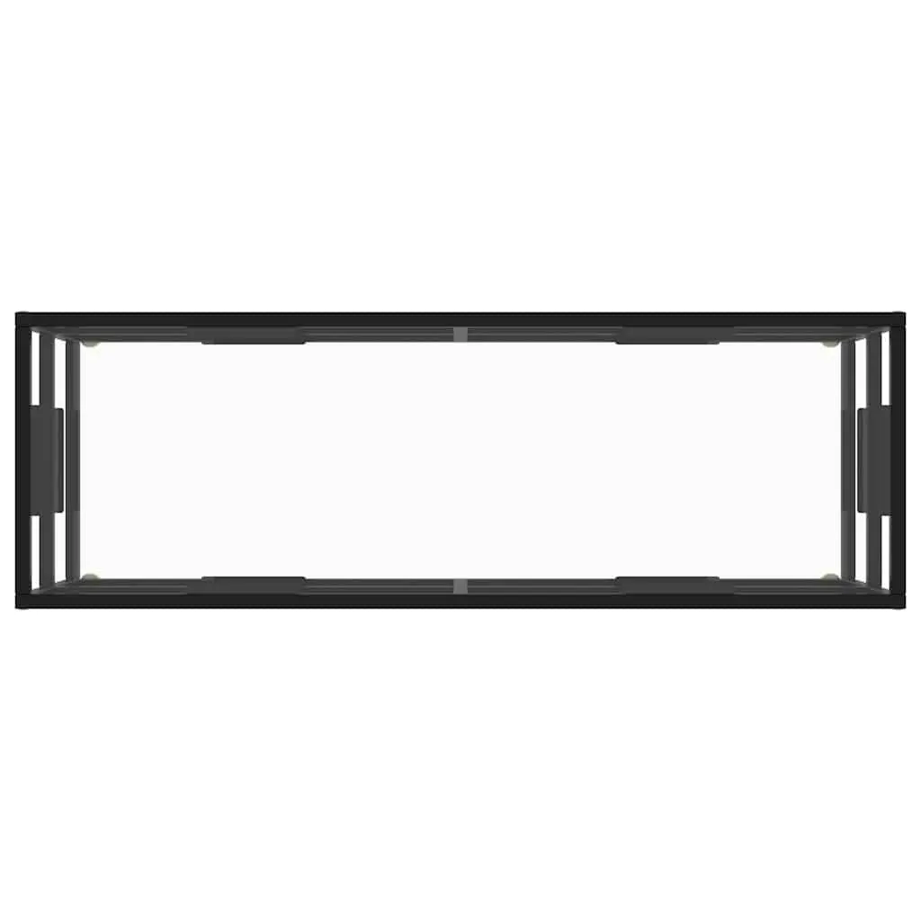 TV Cabinet for Living Room Black Tempered Glass Shelving 120 x 40 x 40 cm