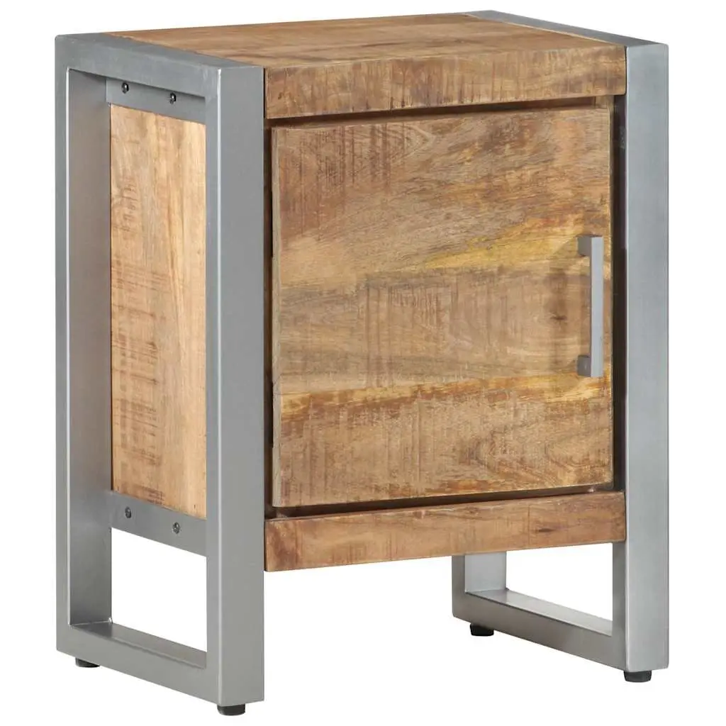 Bedside Cabinet Nightstand Side Table 40x30x50 cm Rough Mango Wood